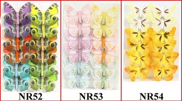 M1 Разноцветные бабочки, бабочки на зажимах для штор 8см/12шт 32 узора