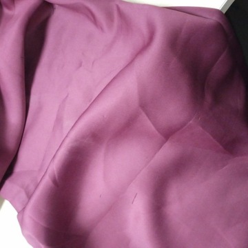 LUX Bordowa plisowana sukienka mini z dekoltem bardot 44