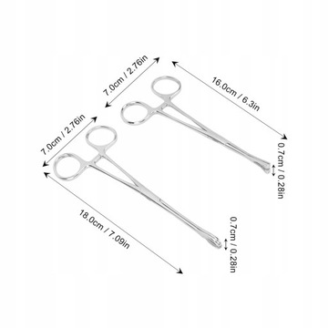 SZCZYPCE KLESZCZE DO PRZEKŁUWANIA CIAŁA STERYLNE