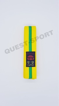 Pas do Taekwon-do Żółty z zieloną belką 210 cm