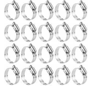 20x OBEJMA OBEJMY SKRĘCANE DO RUR WĘŻY OPASKA ŚLIMAKOWA METAL 10-16mm 13mm