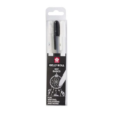 ZESTAW SAKURA GELLY ROLL BIAŁY CZARNY STARDUST ŻELOPIS 3SZT WHITE BLACK