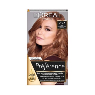 Loreal Preference 7.23 Bali Złocisty Blond Farba