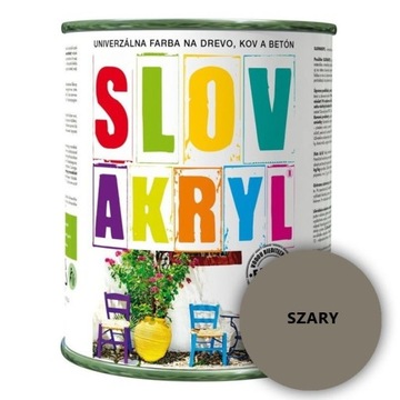 Farba akrylowa DO MEBLI SZARY 0,75L