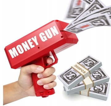 Pistolet na pieniądze Money Gun - Kolor czerwony