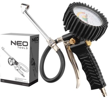 ПИСТОЛЕТ ДЛЯ НАКАЧАНИЯ ШИН NEO С ДЛИННЫМ НАКОНЕЧНИКОМ МАНОМЕТРА, 12 БАР 14-716