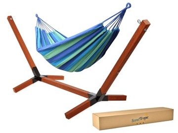 ZESTAW STELAŻ IMPREGNOWANY 220kg + HAMAK 220x150cm PRODUCENT