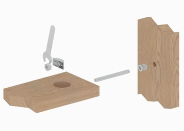 Разъем М10 для мебели, лестниц, столов, кроватей Ø 35 мм.