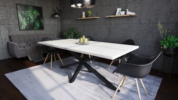 Обеденный стол Кухня гостиная Spider LOFT 200x90см EGGER HALIFAX HIKORA
