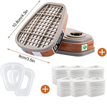 НАБОР ФИЛЬТРОВ ДЛЯ ДЫХАТЕЛЬНОЙ МАСКИ, 2 ШТ. ФИЛЬТРЫ, СОВМЕСТИМЫЕ С 6001N 6800