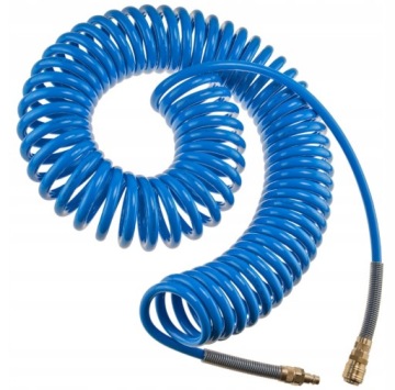 Pneumatická spirálová Pu hadice nerozbitná pro kompresor 8x12 mm, délka 15 m