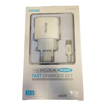 Szybka Ładowarka sieciowa USB-C + kabel Typ-C na Typ-C 20W
