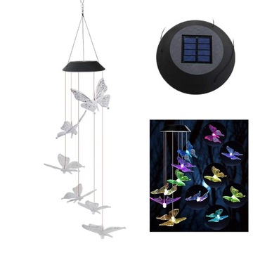 LAMPA SOLARNA OGRODOWA MOTYL OZDOBA SOLARNA MULTIKOLOR