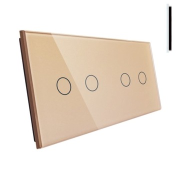 LIVOLO PANEL SZKLANY WŁĄCZNIKA DOTYKOWEGO 2+2 Z