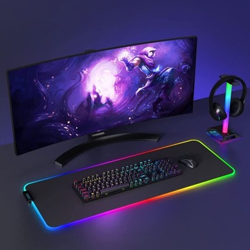 ПОДСТАВКА ДЛЯ НАУШНИКОВ RGB, УНИВЕРСАЛЬНЫЙ ДЕРЖАТЕЛЬ ДЛЯ ИГРОВЫХ НАУШНИКОВ НА СТОЛЕ