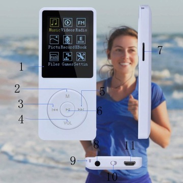 MP4 MP3-ПЛЕЕР 16 ГБ BLUETOOTH 5.0 HIFI РАДИО + НАУШНИКИ