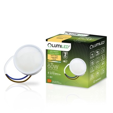 Wkład do Opraw LED Moduł INSERT 7W = 60W 120° 670lm 3000K Ciepły
