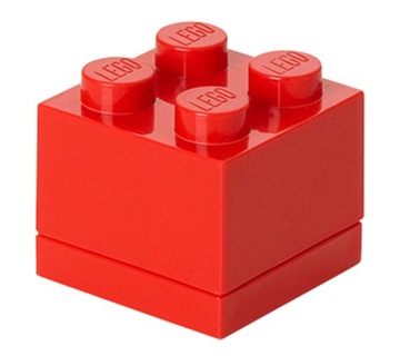 Czerwone minipudełko klocek 4 LEGO uniwersalny