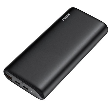 Aukey PB-Y37 Szybki Powerbank 20000 mAh 65W 2x USB-C + USB-A czarny