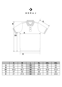 Koszulka Męska Polo Bawełniana Polówka T-Shirt Z Kołnierzykiem MORAJ XXL