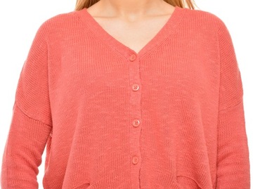 WRANGLER sweter coral ADELE SHORT CARDIGAN _ XS 34