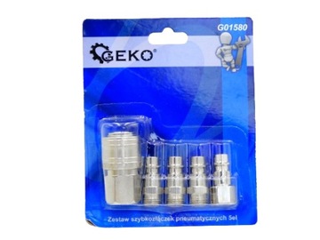 Комплект из 5 пневматических быстроразъемных соединений для компрессора G01580