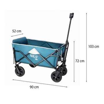 СКЛАДНАЯ ПЛЯЖНАЯ ТУРИСТИЧЕСКАЯ КОЛЯСКА 125Л ДЛЯ ПЛЯЖА, ТРАНСПОРТ КЕМПИНГ НИЛЬС