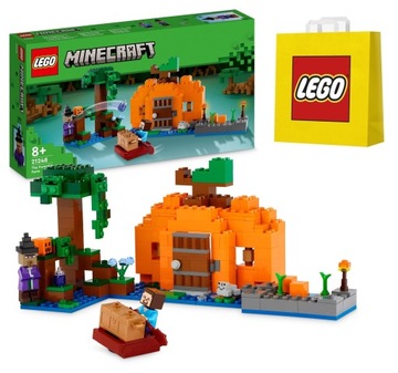 LEGO klocki Minecraft Dyniowa farma / 21248 + torba prezentowa
