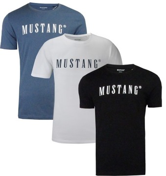 MUSTANG T-shirt KOSZULKA męska 100% BAWEŁNA 3 PAK