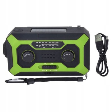RADIO NA DYNAMO SOLARNE POWERBANK LED LATARKA