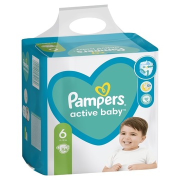 Подгузники Pampers Active Baby 6 56 шт 13-18 кг.