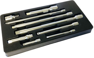 ZESTAW PRZEDŁUŻEK 1/4 3/8 1/2 9SZT HONITON H4329