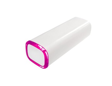 Powerbank 2200mAh biały ramka różowa