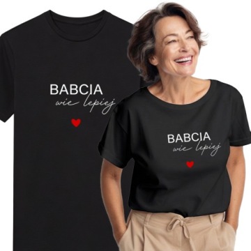 PREZENT NA DZIEŃ BABCI KOSZULKA 100% BAWEŁNA SUPER MATERIAŁ BABCIA URODZINY