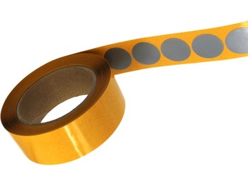 Kółeczka srebrne jednostronnie klejące fi 28 mm