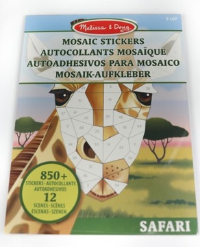 Наклейки Мозаика для наклеивания Safari Melissa Doug Art набор
