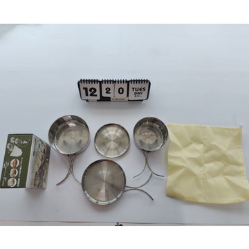 НАБОР ПОСУДА 4 x 304 СТАЛЬНАЯ ПОХОДНАЯ ПОСУДА