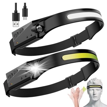 LATARKA CZOŁOWA LED USB CZOŁÓWKA WODOODPORNA MOCNA