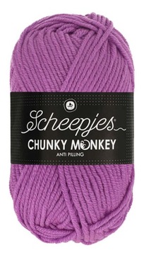 Włóczka CHUNKY MONKEY 100 g - 1084 dzika orchidea