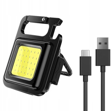 Mini Latarka turystyczna Halogen Lampka LED wodoodporna Karabinek Brelok