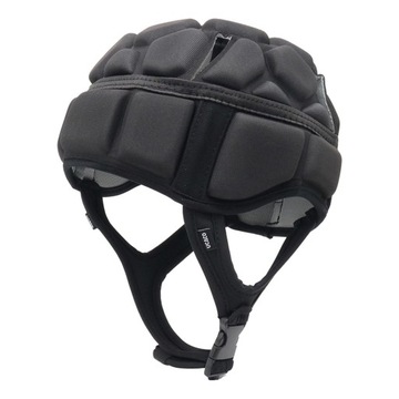 Regulowany kask do rugby Nakrycie głowy do piłki nożnej Baseball Head Black L