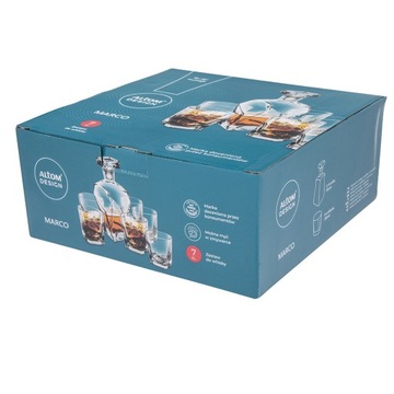 Бокалы для виски и графин Altom Design Marco набор 7 предметов