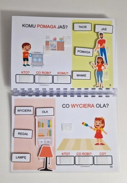 Логопедическая работа Читаю и отвечаю ПОСТРОЕНИЕ ПРЕДЛОЖЕНИЙ Липучка