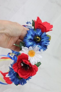 Народный венок, маки, васильки, ромашки, КРАКОВ