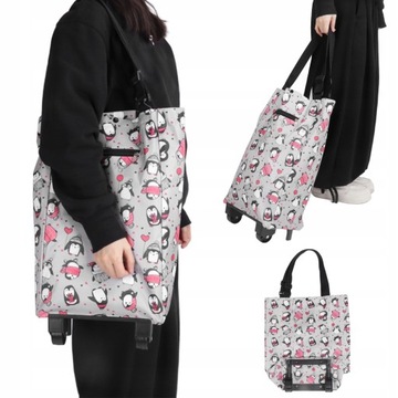 СУМКА НА КОЛЕСАХ, ПРОЧНАЯ СКЛАДНАЯ КОРЗИНА