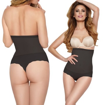 Wysokie Modelujące Stringi Wyszczuplające NETi MTX 13 Czarne