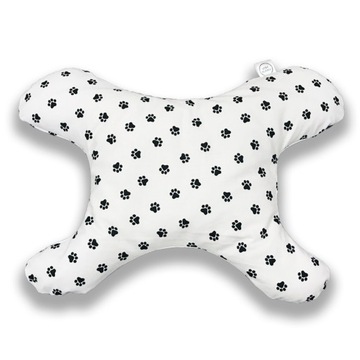 Poduszka przeciwzmarszczkowa z kulką silikonową 45×30cm – Łapki na bieli