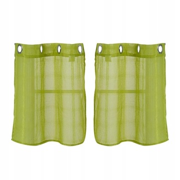 Window Voile Sheer Curtain Valance Green 74x90cm
