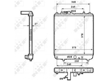 CHLADIČ OPEL AGILA A 1.0 1.2