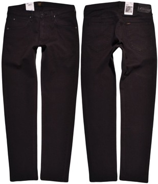 LEE spodnie TAPERED regular BLACK jeans DAREN ZIP FLY _ W30 L32